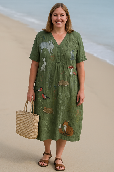 Elowen™ - Floral Tummy-Hiding Dress