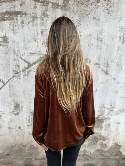 Catherine™ - Elegant Velvet Blouse